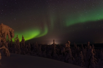 Nordlicht in Lappland; Foto: Uwe Becker